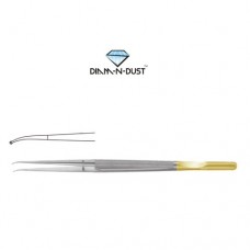 Diam-n-Dust™ Micro Ring Forcep Curved - With Counter Balance Stainless Steel, 23 cm - 9" Diameter 1.0 mm
